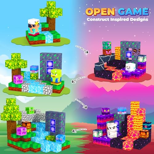 Image of Magnetic Blocks Games Building Toys for 3-16 Year Old Boys Girls, Toddler Kids Magnetic Cubes Tiles Sensory Montessori Education Learning Travel Toys Ages 3+ Halloween Birthday Party Favors Gifts