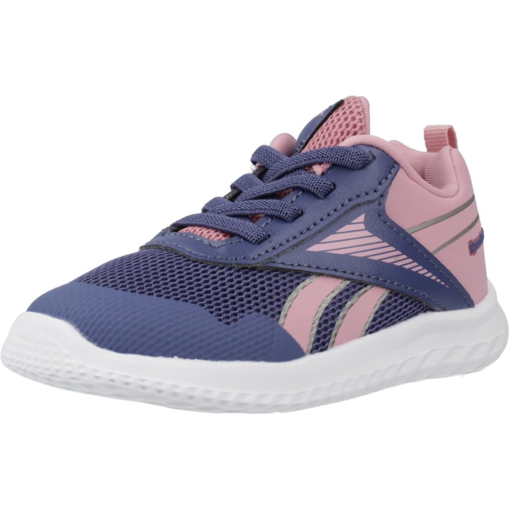 Reebok Girls' Rush Runner 5 Elastic Lace Trainers, Frostedberry Truepink Frostedberry, 2.5/3.5 UK Child