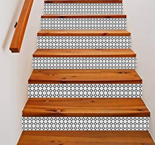 Image of Moroccan Tile Stickers | Waterproof Self Adhesive Peel & Stick Tile Decals for Kitchen Backsplash, Bathroom Wall, Floor, Furniture & Glass (4x4 Inch, Design 72)