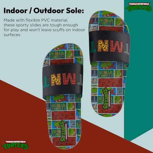 Teenage Mutant Ninja Turtles Mens Slide Sandals - TMNT Shoes - Michaelangelo, Raphael, Donatello, and Leonardo Slides3
