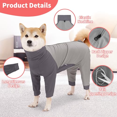 Image of Coppthinktu Recovery Suit for Dogs Dog Surgery Suit, Long Sleeve Dog Onesie After Spay Neuter for Female Dogs, Dog Surgical Recovery Body Suits to Prevent Licking Shedding Cone Alternative