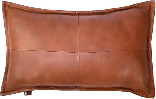 D DOLLY LAMB Funda de almohada 100 % piel de cordero  Funda de cojín para sofá, fundas decorativas para sala de estar y dormitorio, color tostado