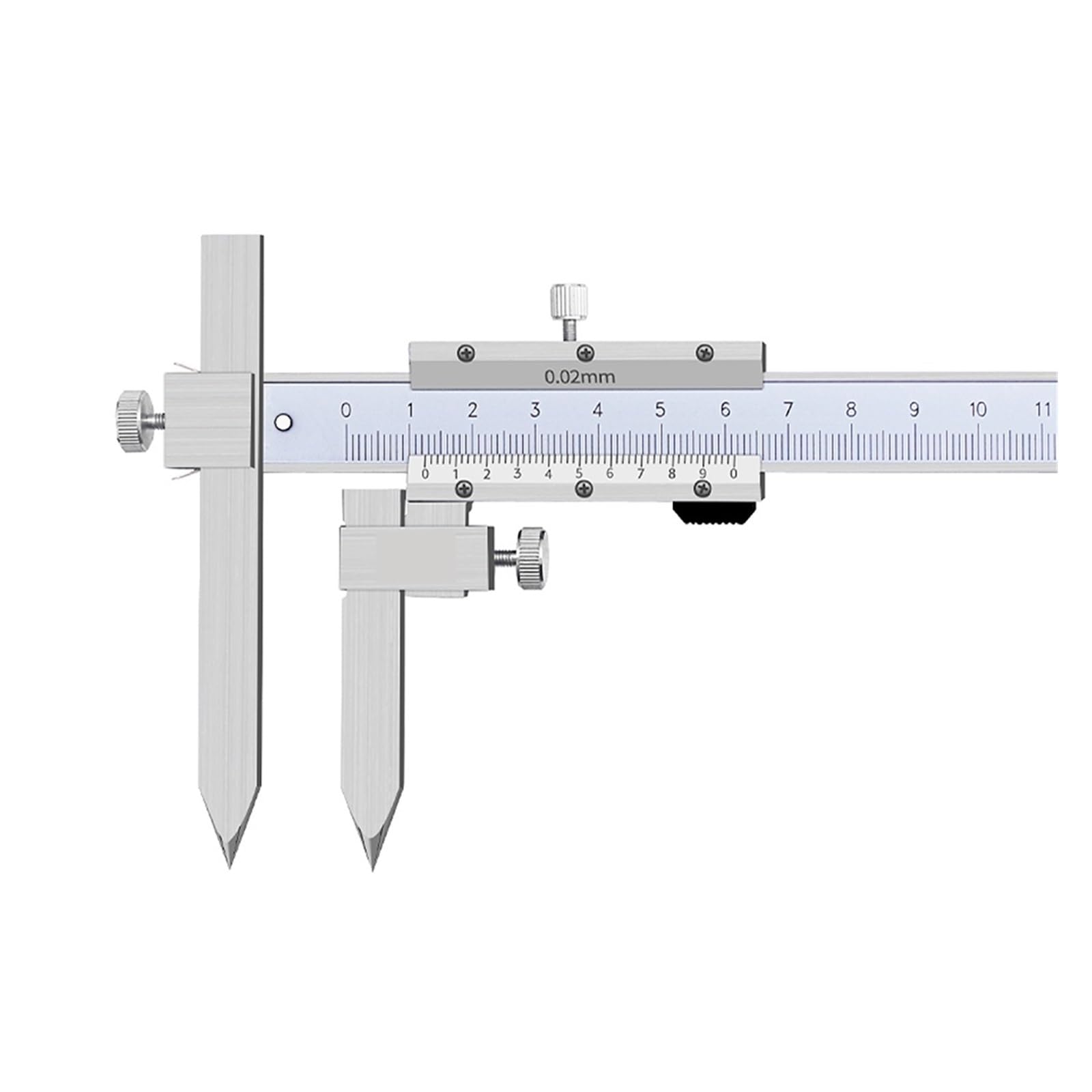 Bdayek One Color Vernier Calipers Center Distance Edge Hole Vernier Caliper Measuring Range 150Mm 200Mm 300Mm Stainless Steel Tool(10-300Mm)
