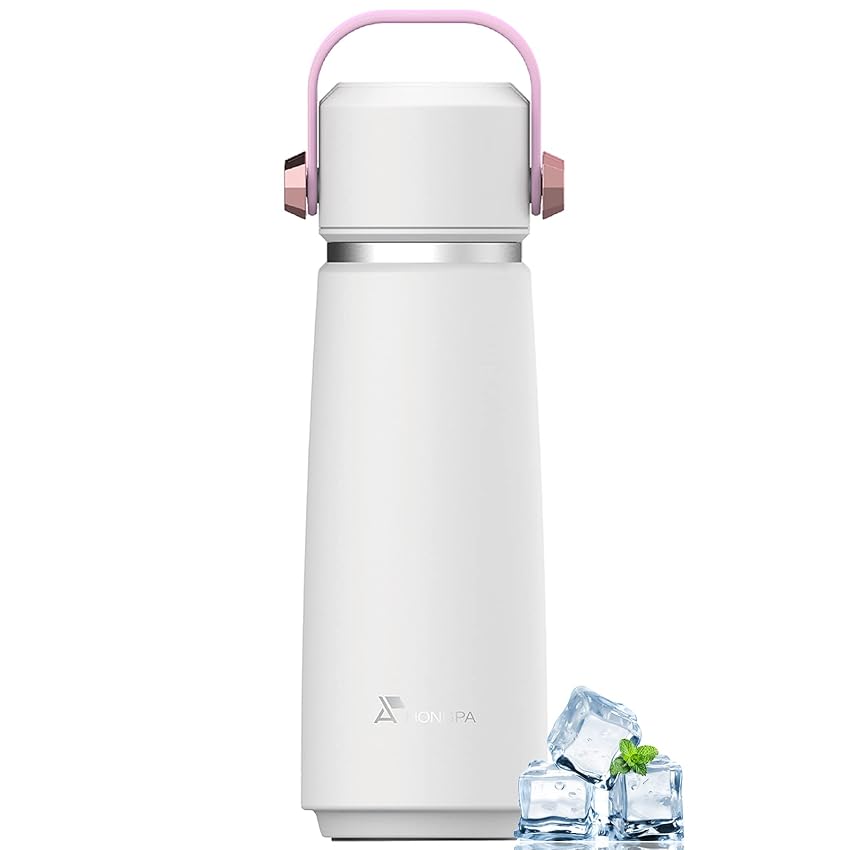 Immagine del prodotto BSWAY Borraccia Termica in Acciaio inox 316, 450ml Thermos a Dppia Parete, Mantiene Bevande Fredde 24 ore e Bevande Calde 15 ore, borracce termiche a Prova di Perdite per Sport Fitness (Bianco)