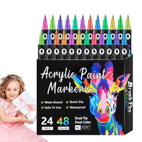 Stylos de peinture acrylique feutres permanents pour décorer vos galets et objets en verre