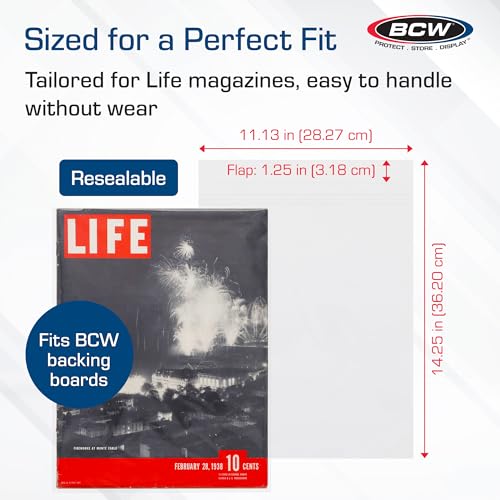 Bolsas para revistas BCW 1-MAG-L-R fundas de archivo con brillo cristalino 3