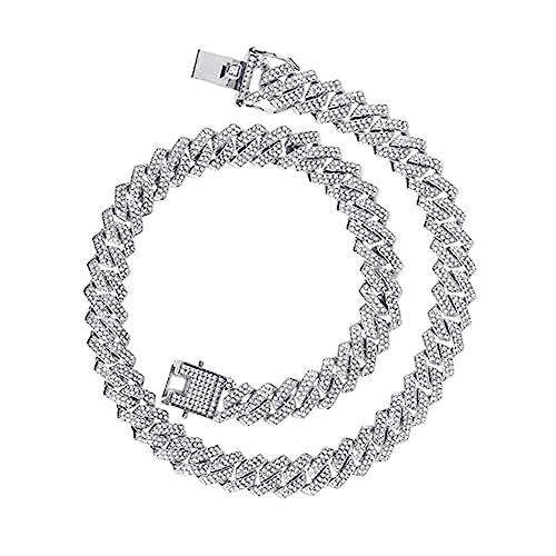 SAFIGLE accesorios de rap bisuteria hombre Brazalete de la cadena de enlace pulseras para hombres oro collar mujer pulsera de eslabones de metal pulsera de hip hop aleación Silver