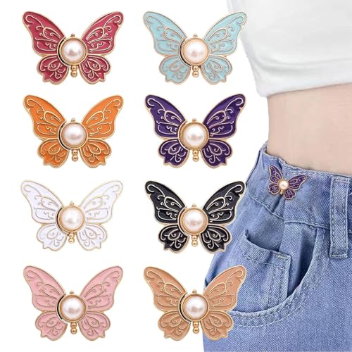 Tensor de cintura – Botones tensores de cintura en forma de – Ropa sin clips de costura, accesorios de aleación para vestidos, chaquetas, collares, abrigos, mochilas, blusas