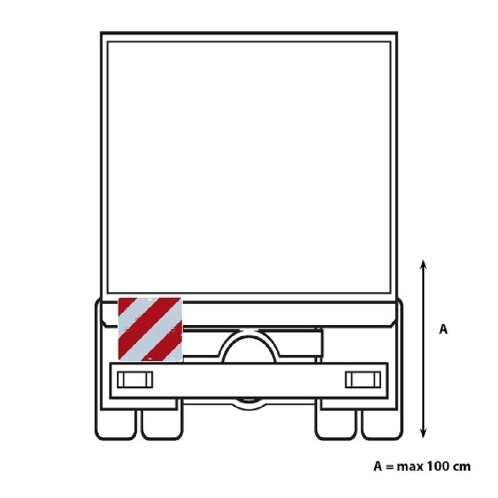 Nachtparkwarntafel Stahlblech horizontal klappbar 423 x 423 mm Parkwarntafel Warntafel linksweisend