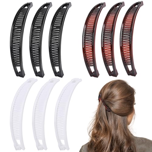 Set de 9 pinzas banana para cabello