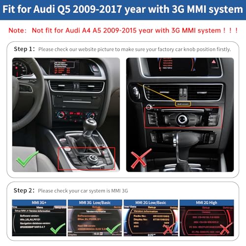 Road Top pantalla 8.9" CarPlay para Audi Q5 2009-2017 miniatura 2
