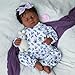 SCOM Reborn Baby Dolls Black Girl - 20 Inch Realistic Newborn Baby Dolls Newborn Baby Dolls African American Real Life Baby Dolls Gift for Kids Age 3