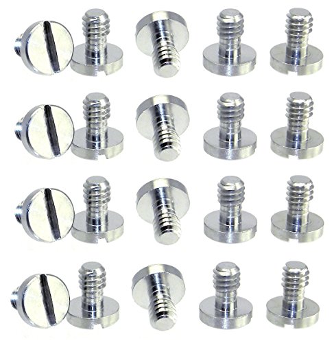 20 x 1/10,2 cm Edelstahl Flach Head Schraube für Kamera/Stativ/QR Plate