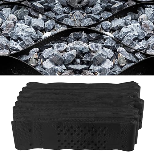 Sunnyglade 4" Thick Ground Grid 16.5 x 6.5 FT, Gravel Retainer 1880 LBS Per Sq ft, Geo Grid Driveway Stabilization for DIY Patio Walkway Driving RV Parking Slopes and Garden (Black, 6.5 x 16.5 FT)