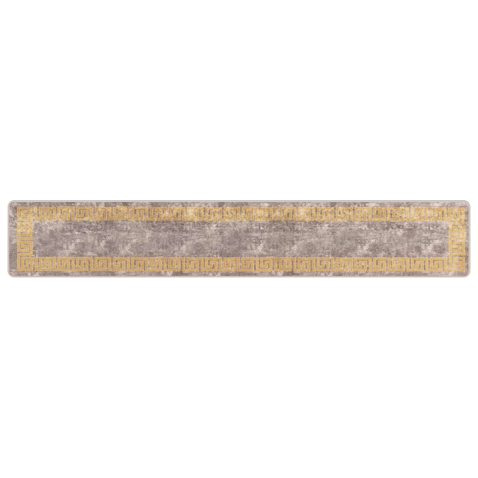 Tapis de couloir gris 50x300 cm MARSA en polyester velours et PVC
