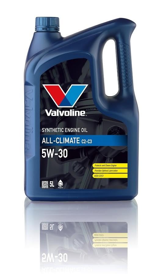 Valvoline Aceite de motor 5W 30 All Climate Aceite completamente sintético ACEA C2 ACEA C3 API SN C2/C3 5L Compatible con VW Polo V Hatchback 6R1, 6C1 up! Hatchback 121, 122, BL1, BL2, BL3, 123