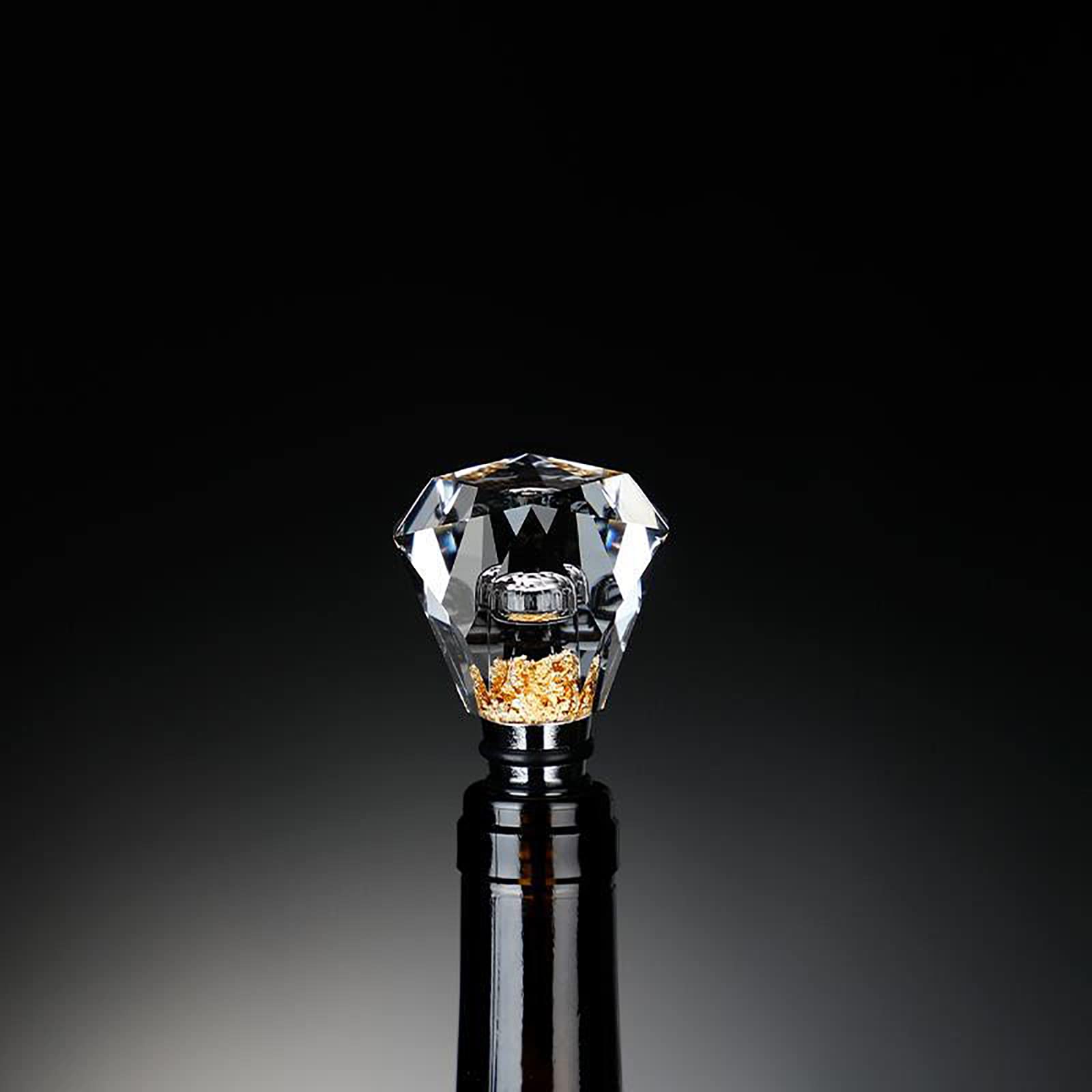Bouchons De Vin Réutilisables, Bouchon De Bouteille De Vin Décoratif en Diamant avec Silicone, Longue Durée De Stockage pour Profiter du Bon Vin, pour Cadeaux, Bar, Fête De Vacances, Mariage