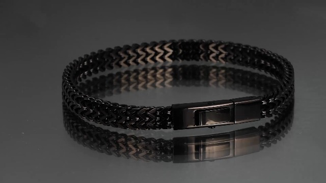 Pulsera de acero inoxidable Geoffrey Beene para hombre miniatura 7