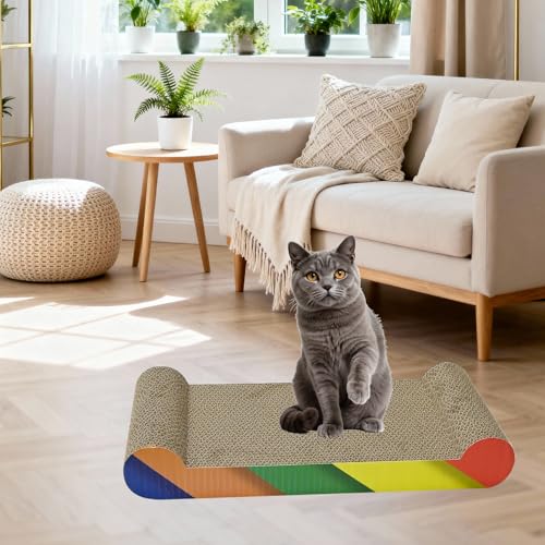 Griffoir pour chat Ram de 47 cm avec herbe à chat double face - 7