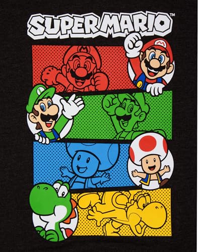 Image of Nintendo Super Mario Boy's Hoodie and T-Shirt 2-Pack, Hooded Sweatshirt and Tee Set for Kids
