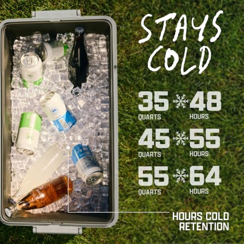Image of Coleman Snap 'N Go 45-Quart Collapsible Hard Cooler, Portable Hard-Sided Cooler with Waterproof Removable Liner, Space-Saving & Quick Set Up, 55 Hours Cold, Mussel Grey