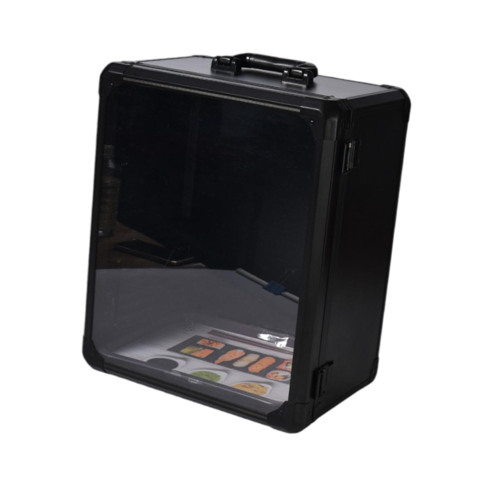 Estuche Almacenamiento para miniaturas, Figuras acción y coleccionables. Estructura aleación Aluminio Negro. Caja expositora para Figuras.