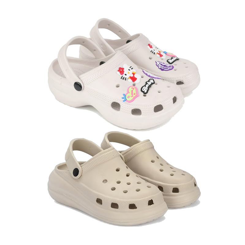 Premium Comfortable Regular Wear Clogs for Women's & Girls-Combo-O10-OO1-6 Cream-7874-picture-13