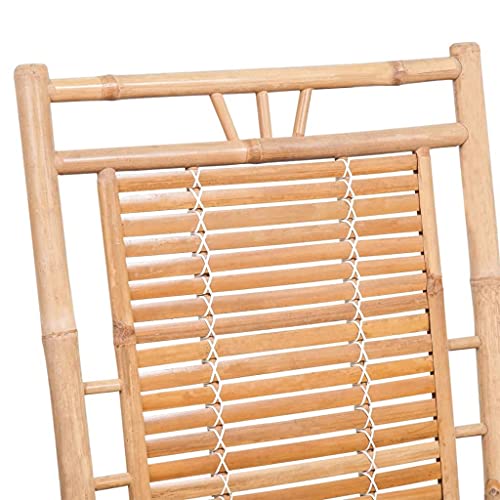 Chaise à bascule en bambou stable et résistante aux intempéries