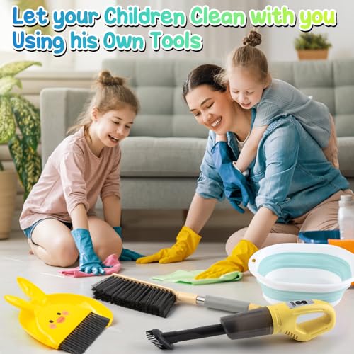 Sundaymot KIDS CLEANING SET With Handheld Vacuum Cleaners, 8Pcs Toddler Cleaning Set, Kids Vacuum That Really Works thumb #4