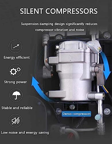 12V/24V DC Rooftop Air Conditioner - High-Efficiency Cooling Unit for RVs, Boats, Trucks, and Campers - Ideal for Automotive and Travel Trailers