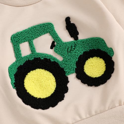 FYBITBO Infant Toddler Baby Boys Fall Clothes Long Sleeve Shirts Tops and Pants Farm Tractor Outfits Winter Clothing Sets4