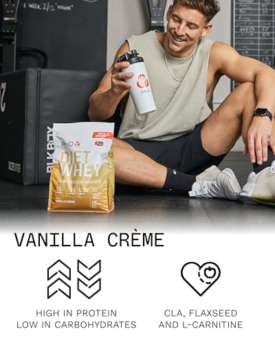 Image of PhD Diet Whey | High Protein Lean Matrix | 17g Protein & 3.3g BCAA | With CLA, L-Carnitine & Green Tea Extract | Low Fat, Sugar & Salt | Builds Muscle & Burns Fat | Vanilla Creme | 2Kg
