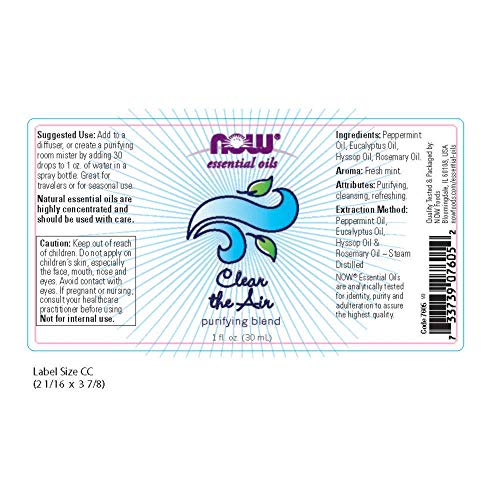 NOW Clear The Air Essential Oil Blend, 1-Ounce - Image 3