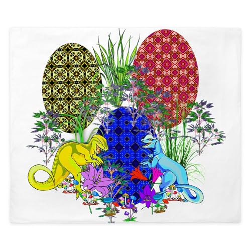 CafePress Dinosaur Easter Eggs King Duvet Cover, Printed Comforter Cover, Unique Bedding