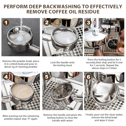 Image of Supvox 51mm Stainless Steel Blind Basket for Espresso Machines, Backflush Cleaning Filter for Semi-Automatic Coffee Makers, Compatible with De'Longhi, Donlim and Other Standard Portafilters