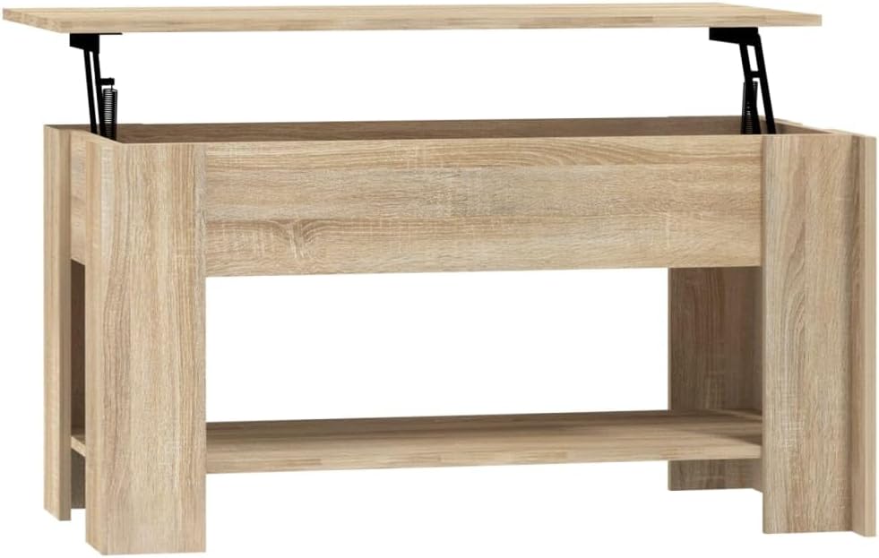 vidaXL Coffee Table Sonoma Oak 39.8"x19.3"x20.5" Engineered Wood