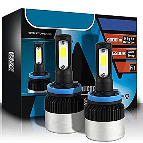 Olmeo 2 YEAR WARRANTY Geniune 9000LM 6500K 72 watt 2 LED Bulb Automotive Headlight Bulbs Auto Conversion Driving Lamp (Cool White) (H8/H9/H16)