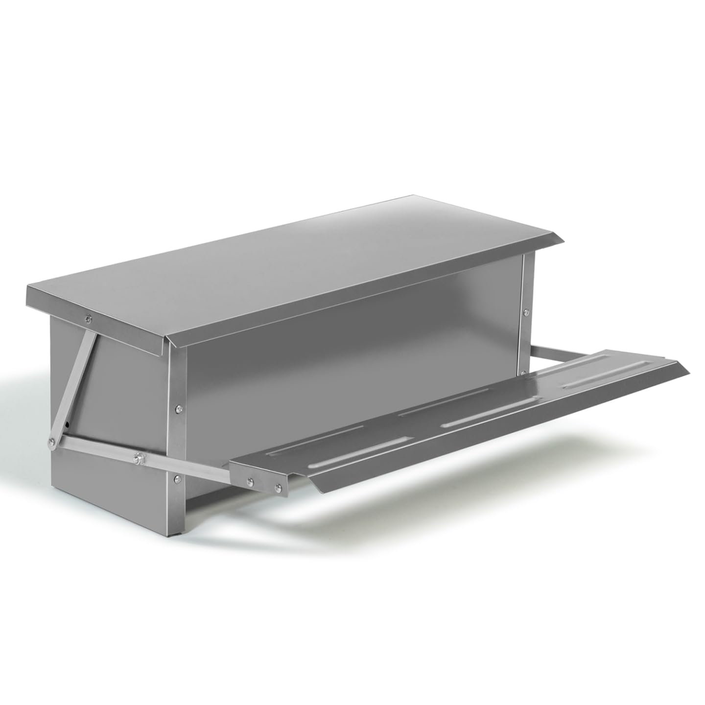 Alimentador XXL para gallinas, dispensador automático con pedal de acero 10 kg