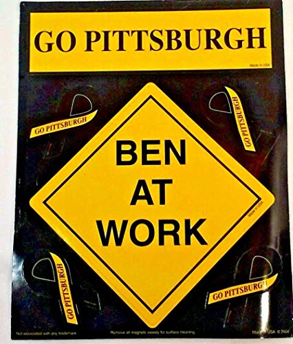 Merz67 Go Pittsburgh Ben at Work Fan Magnets (3-Pack)
