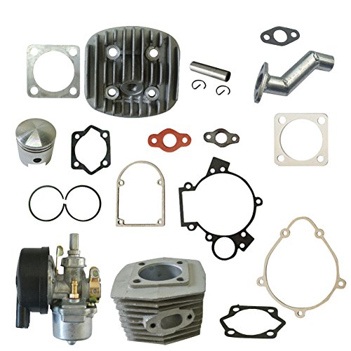 Image of 47mm(1.85in) Cylinder Head Piston Kit with Carburetor for 66cc 80cc 2 Stroke Engine Motorized Bicycle Bike Motor