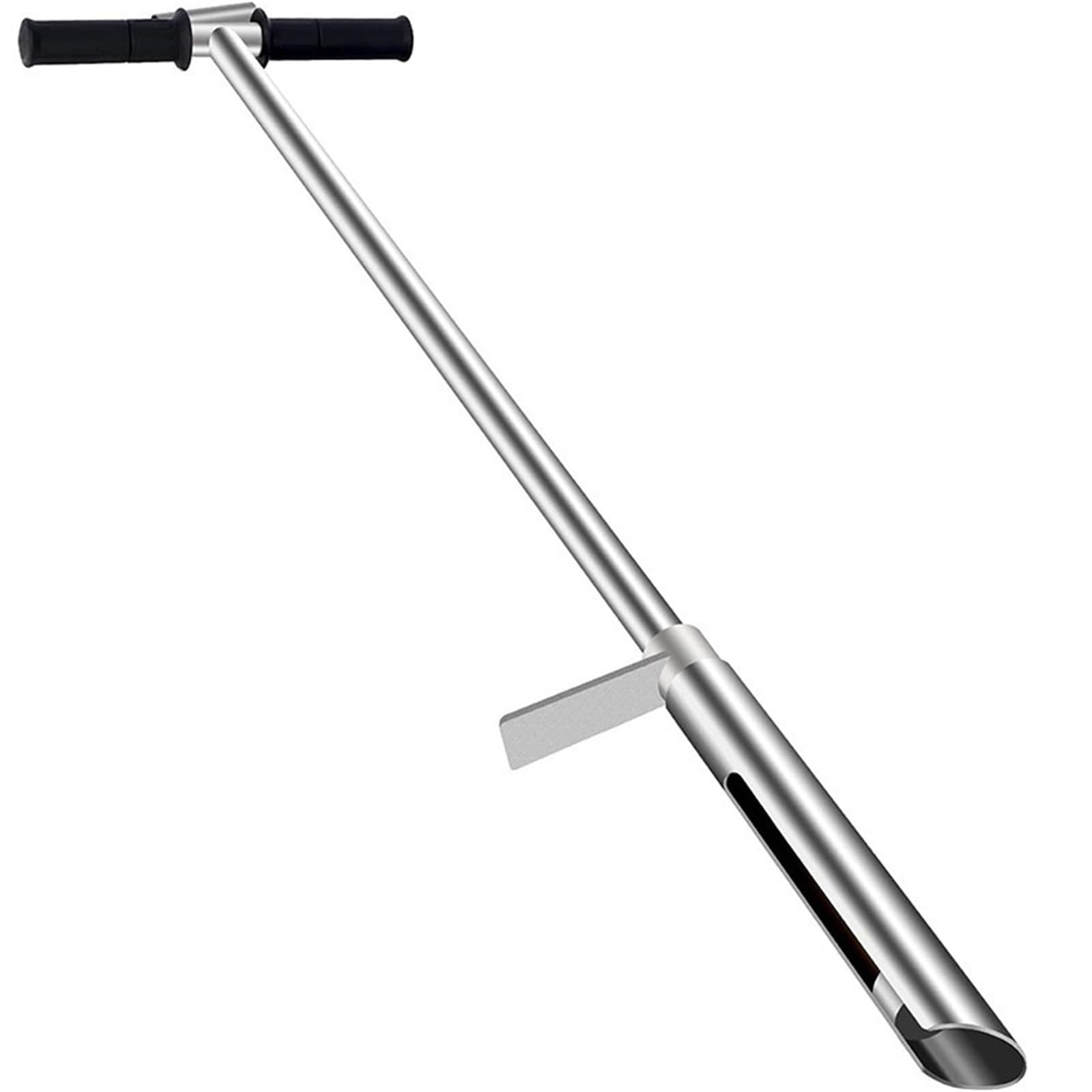 Eiwitany Stainless Steel T-Handle Soil Sampling Probe with Foot Pedal, Soil Test Sampler Tool for Garden, Lawn and Farm Plant Care