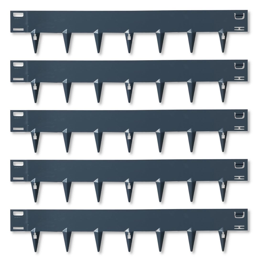 Lawn Edging | Flexible Decorative Steel Edging Garden Border Edging Lawn Edging Strip Garden Border with a 100mm face height (Anthracite)