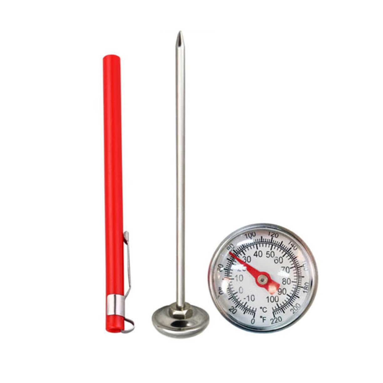 HAKIDZEL Stainless Steel Food Thermometer for Cooking Coffee and Milk Precision Probe for Accurate Readings for Kitchen Use Design with Cover