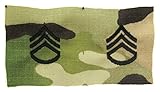 MultiCam RANK Insignia SEW ON E-6 SSG Black