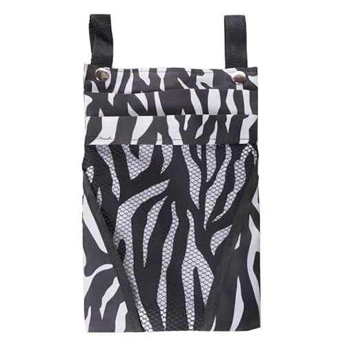 自転車 電動キックボード 吊り下げポケット 収納バッグ スマホ入れ 小物入れ 電動自転車 吊り下げバッグ キックボード (ゼブラ)