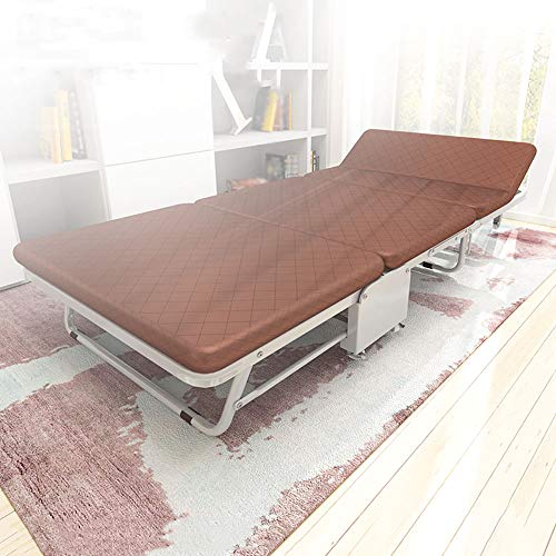 Preisvergleich Produktbild Tragbares Klappbett, verstellbares Campingbett, Bremsradrollendesign und Hubverstellung in 5 Stufen, Lagergewicht 960 kg (2116 lb),75cm