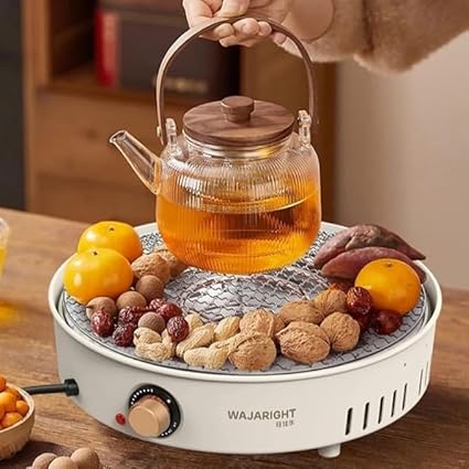 Brikipth Non-Stick Portable Electric Barbecue Stove/Grill Adjustable Temperature Dishwasher Safe Fast Heat Up Multi-function Electric Grill Electric Barbeque Grill Tandoori Maker Model