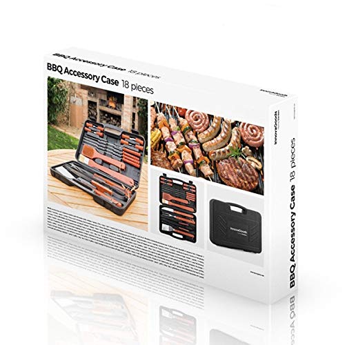 BBQ Grill di set (18 pezzi), posate per barbecue con valigetta