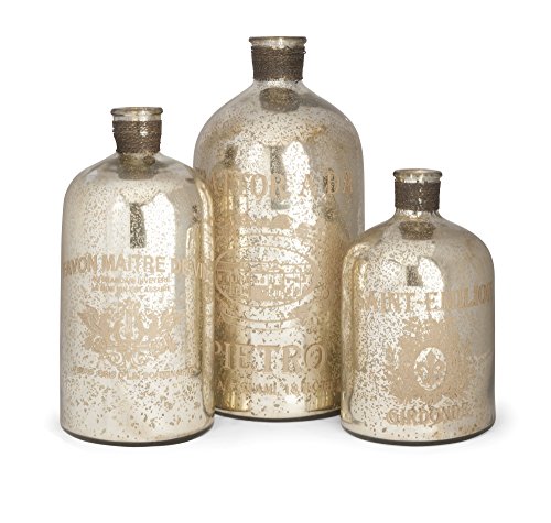 Imax 84800-3 Veneta Mercury Glass Jugs - Set Of 3 #TOP3