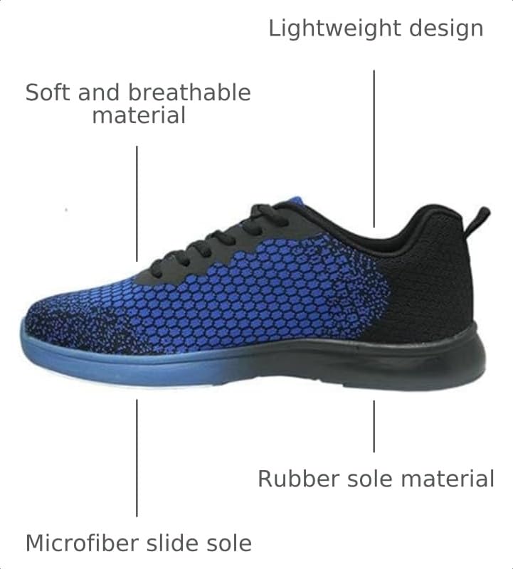 Image of Pyramid Men's Path Lite Seamless Mesh Bowling Shoes - Lightweight Seamless Design, Athletic Fit, Breathable Knit Upper, Universal Slide Soles